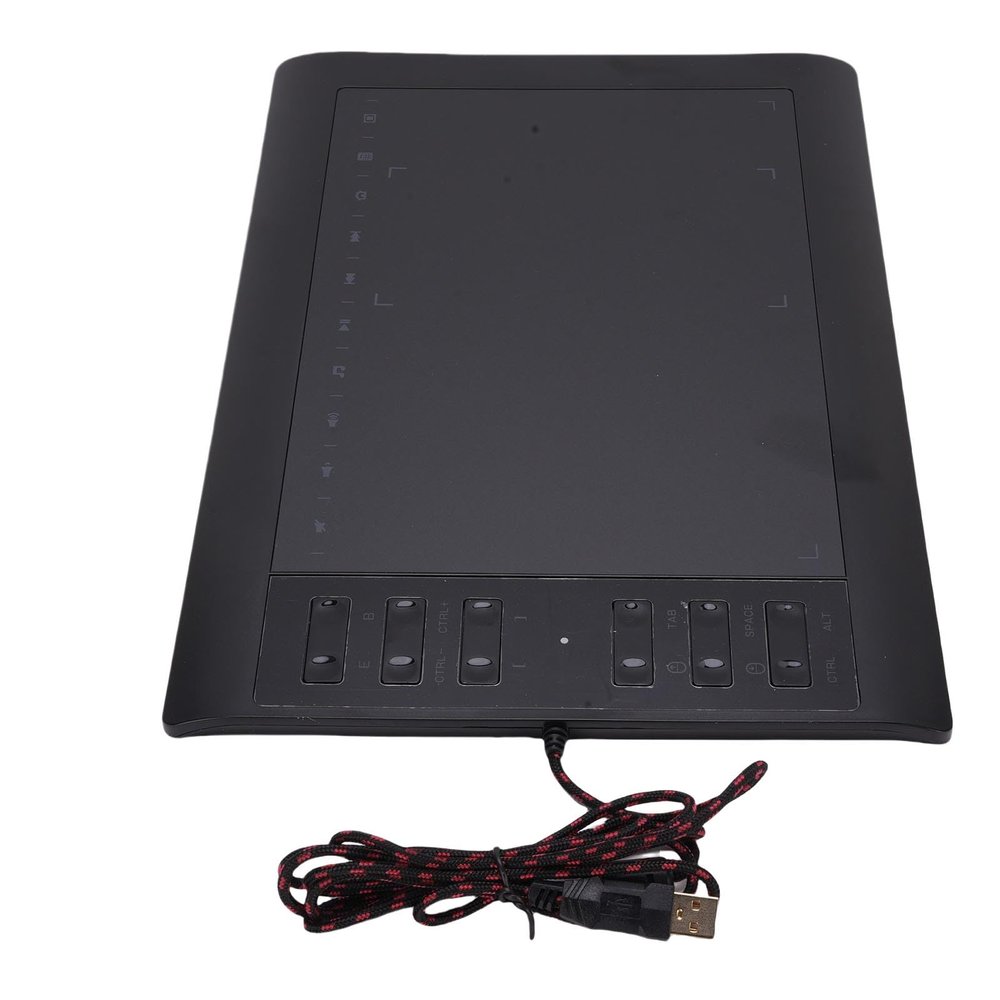 Asixxsix Graphics Drawing Tablet, 10 x 6 Inch Large Active Area Drawing Pad with 8192 Levels Pressure Sensitivity Pen and 12 Hot Keys, Graphics Tablet for Painting Design