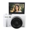 Asixxsix 5K Digital Camera, 75MP UHD Compact Video Travel Camara with 3 Inch Flip Screen, 18X Optical Zoom AF Autofocus, WiFi Retro Camera with Flash for Photography and Video (White) view 1