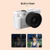 Asixxsix 5K Digital Camera, 75MP UHD Compact Video Travel Camara with 3 Inch Flip Screen, 18X Optical Zoom AF Autofocus, WiFi Retro Camera with Flash for Photography and Video (White) view 3