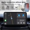 Jectse Wireless Adapter, Stable Connection Converter Box for Wireless Dongle Sync with Original Car with Wired view 4
