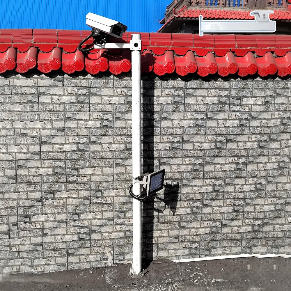 1/1.5/ 2m Backyard Ground Mounting Pole for Security Camera, CCTV/IP Camera Rack Drop Pole Mount, Universal Surveillance Camera Post(1m (3.3ft))