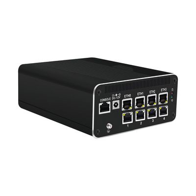 ANDAQI Micro Firewall Appliance, Mini PC, OPNsense, VPN, Router PC, Core I3 1215U, RJ51, 8 x 2.5GbE I226-V, 2 x HDMI, DP++, 10G Type-C for Data/DP, 8G RAM, 128G SSD