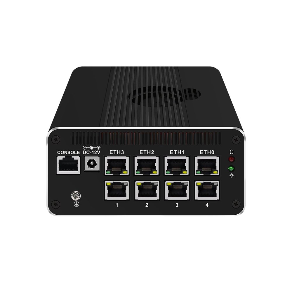 ANDAQI Micro Firewall Appliance, Mini PC, OPNsense, VPN, Router PC, I5 1135G7, RJ51, 8 x 2.5GbE I226-V, HDMI, DP, Type-C for Data/Display, Console, 8G RAM, 512G SSD