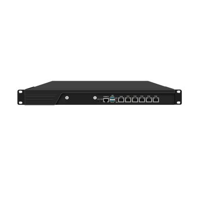 1U Rack Firewall Appliance with Redundancy Power Supply, OPNsense, VPN, I3 12100, RJ65, 6 x 2.5GbE LAN, Support 19-24V DC, Dual Power, 64G RAM, 128G SSD