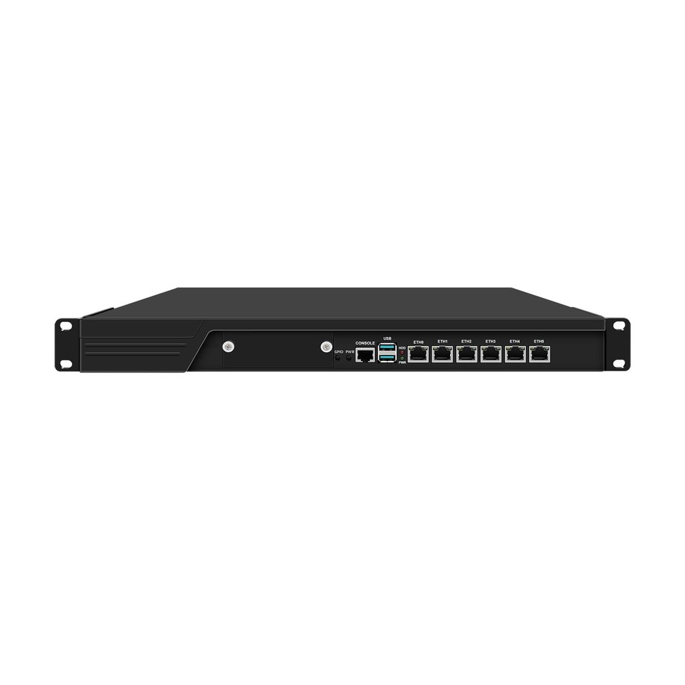 1U Firewall Appliance, Network Rackmount Security Hardware, OPNsense, VPN, Core I7 12700, RJ65, H61 / B660, 6 x Intel 2.5GbE I226-V, 32G RAM, 256G SSD