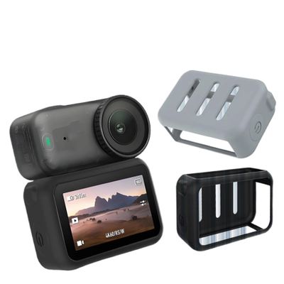 wtohoby Silicone Cover For DJI Osmo Nano, Scratch-Proof Anti-collision All-Round Protetion Nano Action Wearable Camera Case, Dust-resistant, Washable, Fingerprint-proof Sleeve(Gray)