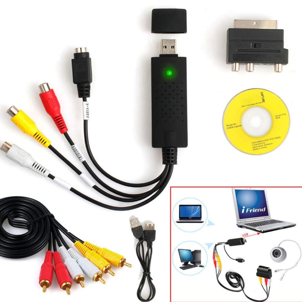 caralin 1 Set USB2.0 to Converter Video Device for 10 Video Recorder