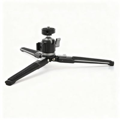 Tabletop Tripod with 360 Degree Rotating Ball Head, 4kg Load Capacity, 1/4 Inch Screws - Anti Slip Aluminum Alloy, Mini Phone Tripod for Camera Projectors and Webcam Adapter