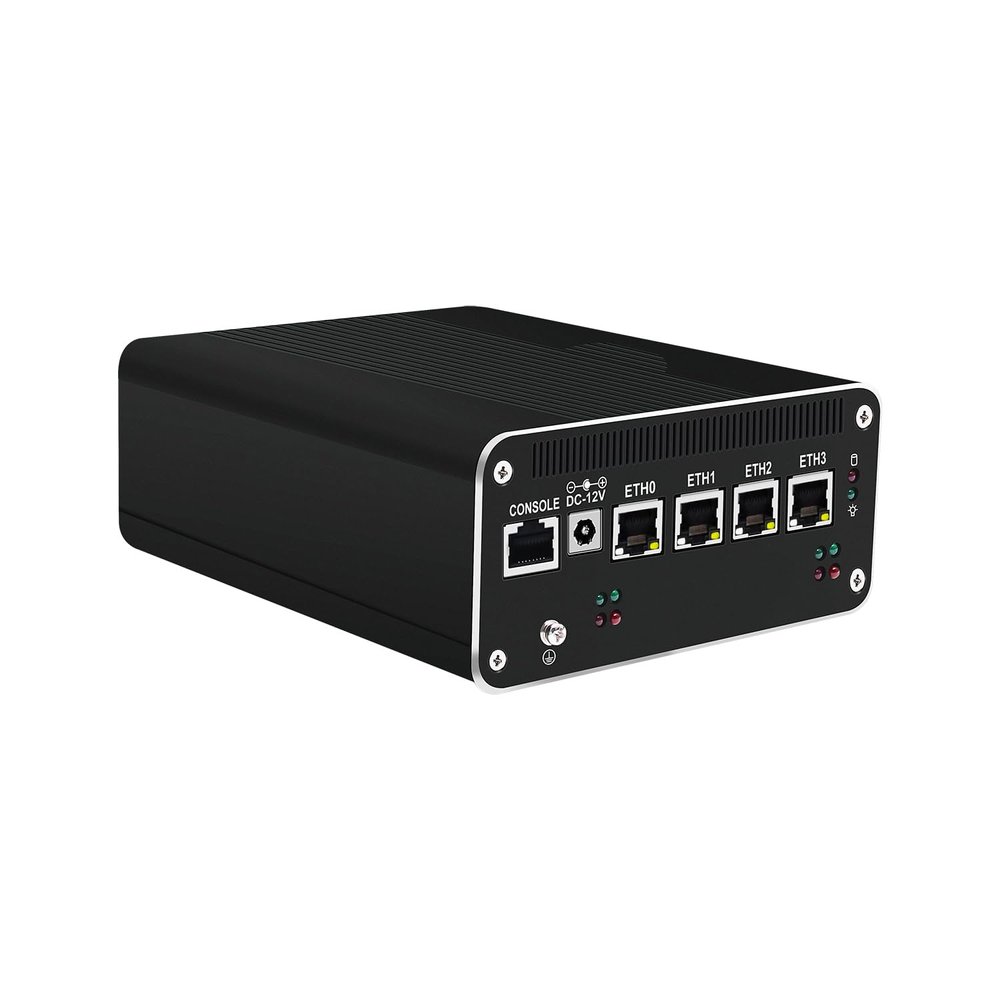 ANDAQI Micro Firewall Appliance, Mini PC, OPNsense, VPN, Router PC, Pentium Gold 8505, RJ52, 4 x 2.5GbE I226-V, 2 x HDMI, DP++, 10G Type-C for Data/DP, 16G RAM, 128G SSD