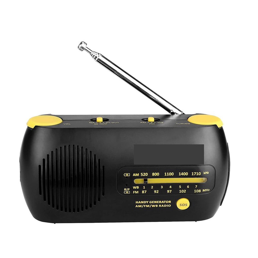 KUYBTU Tr627 Fm Am NOAA Weather Radio Emergency Sos Hand Crank Solar Receiver with Flashlight Mp3 Player Digital Recorder