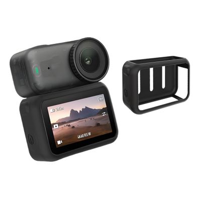 wtohoby Silicone Cover For DJI Osmo Nano, Scratch-Proof Anti-collision All-Round Protetion Nano Action Wearable Camera Case, Dust-resistant, Washable, Fingerprint-proof Sleeve(Black)