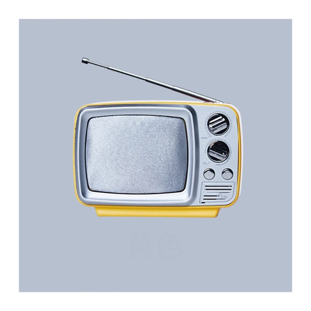 KUYBTU Speaker Radio Retro Tv Recorder Old-Fashioned 80'S Portable Card Mini Speaker-Yellow-11