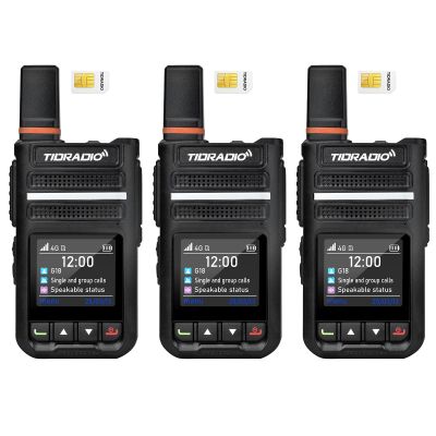 Rapid Unlimited Range PoC Radios TIDRADIO TD-G18,Global 4G LTE PTT Walkie Talkies Nationwide Coverage Across North America(Push-to-Talk) Compatible with TD-M15 for Family Team Management- 3Pack