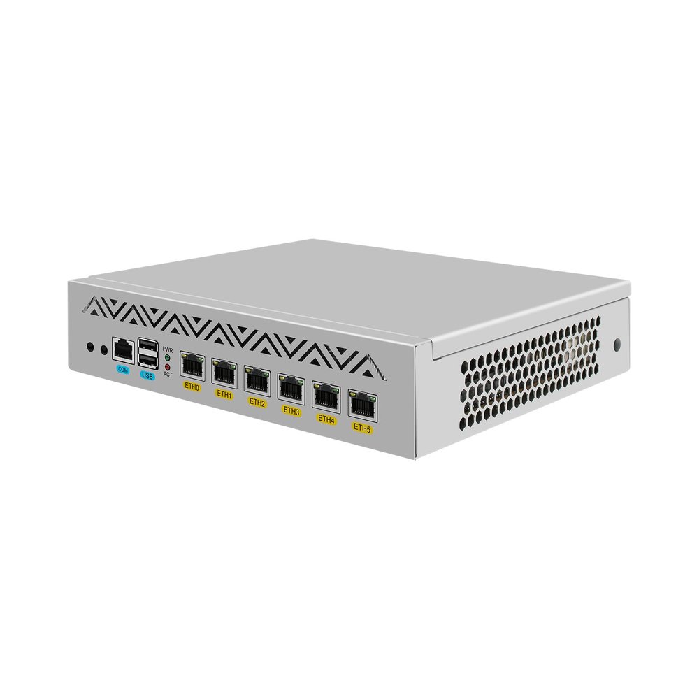 ANDAQI 9 Inches Firewall Network Security Appliance, Untangle, OPNsense, VPN, Router PC, I3 3217U, RJ64, 6 x I211 I210 LAN, Console, VGA, 8G RAM, 64G SSD