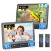 12" Car DVD Player Dual Screen - DVD Player for Car Support USB/Sync TV, Straps Easy to Install, All Region, Dual Stereo Speakers Ideal for Long Road Trips view 1