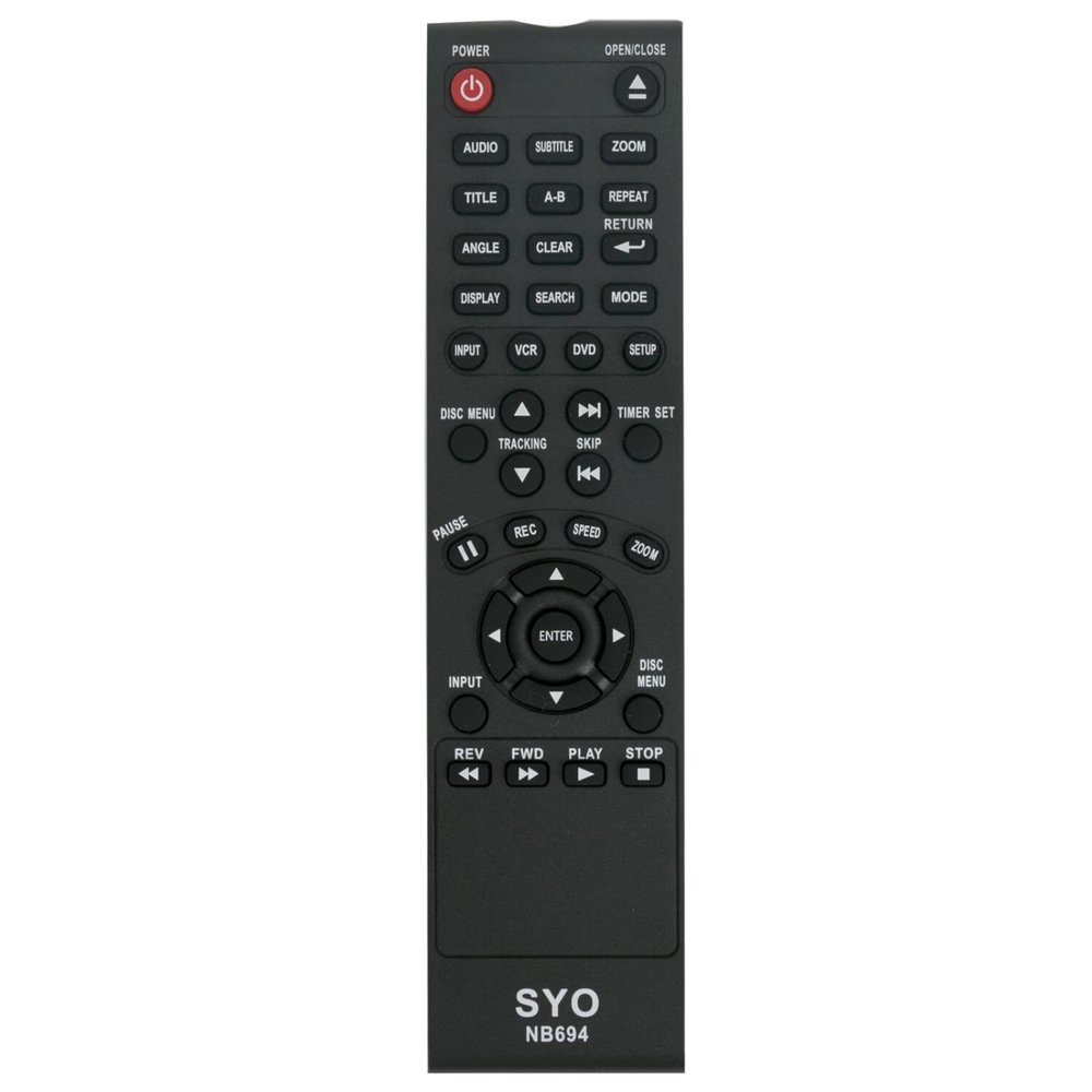 NB694UH NB694 Replacement Remote Control for Sanyo DVD VCR Player in Living Rooms or Rooms, No Programming or Pairing Needed, Replace Remote Compatible Models FWDV225F