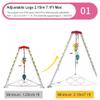 DFEDHF Confined Space Equipment Adjustable Commercial Firefighting Rescue Tripod with Self-Locking Device,Heavy Duty Emergency Rescue Tripod Kit for Confined Spaces - Alumi, 2600lbs/1179.3kg Winch view 3