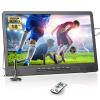 Desobry 18.2" Portable TV with Antenna, 1080P LED TV with HDMI Input/AV Input/USB Port, Small TV for Kitchen, Camping, RV, Bedroom, Patio, Indoor Outdoor Portable T V Built-in Stand view 1