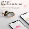 Ladies Smart Ring for Women Health Ring Blood Pressure Heart Rate Sleep Monitor Fitness Tracker Calories Step Counter Gesture Control iOS Android (#7(Inner circ2.14in), Enamel Ring-with charging case) view 2