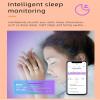Ladies Smart Ring for Women Health Ring Blood Pressure Heart Rate Sleep Monitor Fitness Tracker Calories Step Counter Gesture Control iOS Android (#7(Inner circ2.14in), Enamel Ring-with charging case) view 3