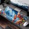 Mouse Pad Woman Gaming Mouse Pad Blue Computer Desk Mat Keyboard Mat with Stitched Edges Waterproof Anti-Slip Rubber Base Smooth Surface PC for Home Office Accessories, Gifts 32x16x0.12inch PjY904 3-N view 3
