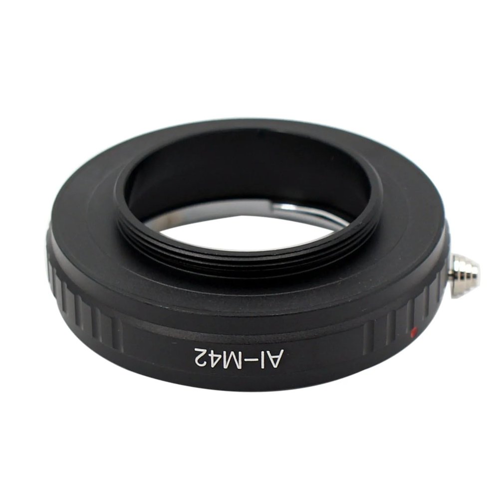 Ai-M42 Macro Adapter Metal for Nikon F Mount Auot Ai D Lens to M42 Screw Pentax Mamiya Black Excellent
