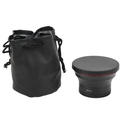 58mm 0.43X Wide Angle Lens with Macro, Optical Glass Camera Lens for Landscape and Portrait Photography - High Light Transmittance, Durable Aluminum Alloy, Compatible 58mm Lenses