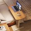 Adjustable Height Rolling Laptop Desk, Foldable Top C Shaped End Table for Couch, Mobile C Side Tables That Slide Under, Modern Coffee Table for Sofa/Bed/Bathtub(80X40X(64~94cm Adjustable)) view 2