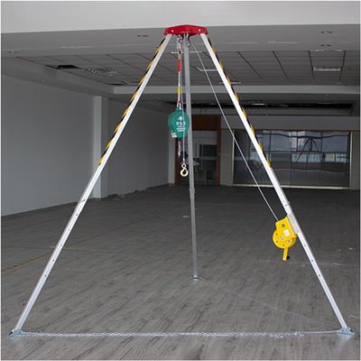DFEDHF Confined Space Equipment Adjustable Commercial Firefighting Rescue Tripod with Self-Locking Device,Adjustable Confined Space Rescue Kit Confined Space Tripod Kit WEL, 1800LBS Winch+Safe Belt