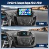 [4G+64G] Android 15 Car Stereo for Ford Escape Kuga 2013-2019 with Wireless A-pple Carplay Android Auto, 9" Incell Touchscreen Car Radio Bluetooth 5.0 GPS WiFi 32EQ FM/RDS SWC Backup Camera view 2