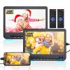 Desobry 10" DVD Player for Car, Dual Headrest DVD Player for Kids with HDMI Input, Car DVD Player Screen Dual Stereo Speakers, Portable DVD Player for Car Support USB/CD/DVD view 1