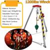 DFEDHF Confined Space Equipment Adjustable Commercial Firefighting Rescue Tripod with Self-Locking Device,Telescopic Confined Space Tripod with Anti-Fall Safety Belt - Heav, 1200LBS view 2