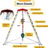 DFEDHF Confined Space Equipment Adjustable Commercial Firefighting Rescue Tripod with Self-Locking Device,Telescopic Confined Space Tripod with Anti-Fall Safety Belt - Heav, 1200LBS view 3