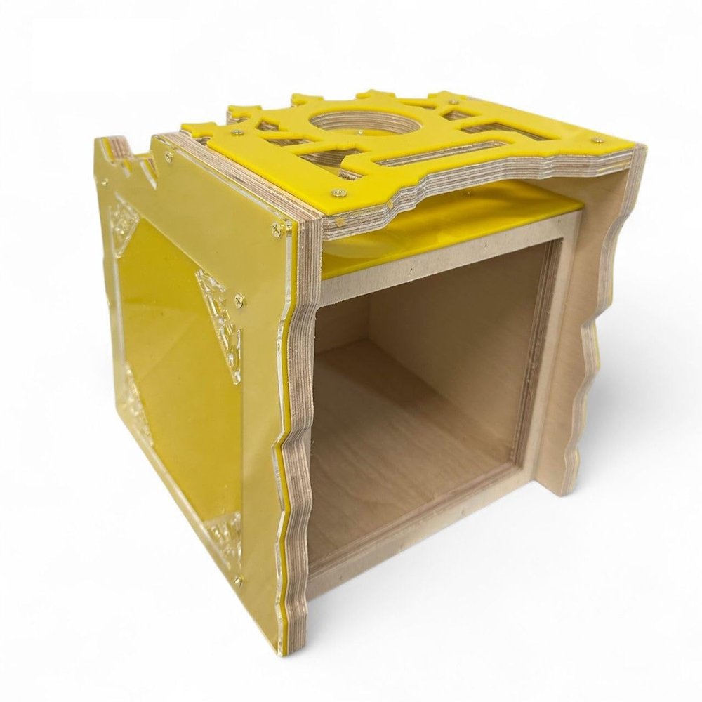 Radio Box for for 1,2,3,4,5,6,7,8, & 9 Equalizer and 1 Radio- Acrylic (Yellow, 5EQ)
