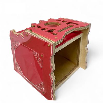 Radio Box for for 1,2,3,4,5,6,7,8, & 9 Equalizer and 1 Radio- Acrylic (Pink, 4EQ)