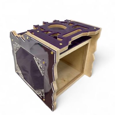 Radio Box for for 1,2,3,4,5,6,7,8, & 9 Equalizer and 1 Radio- Acrylic (Purple, 4EQ)