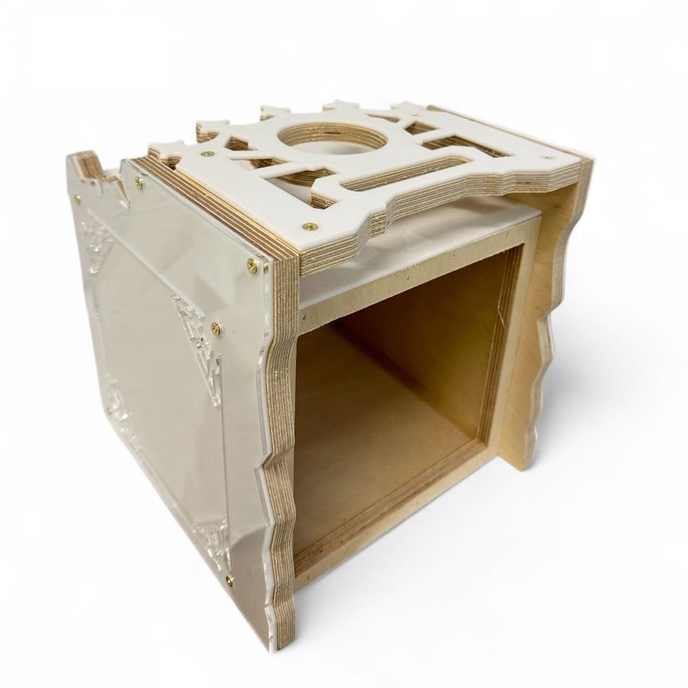 Radio Box for for 1,2,3,4,5,6,7,8, & 9 Equalizer and 1 Radio- Acrylic (White, 5EQ)