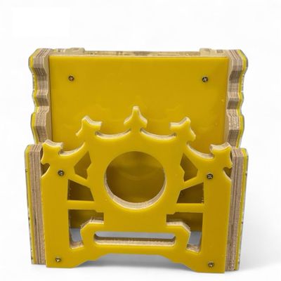 Radio Box for for 1,2,3,4,5,6,7,8, & 9 Equalizer and 1 Radio- Acrylic (Yellow, 2EQ)