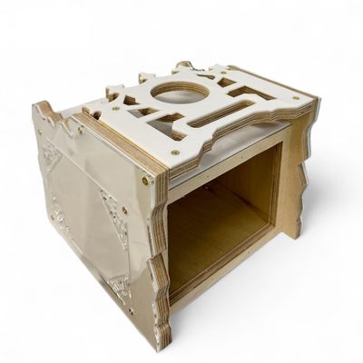 Radio Box for for 1,2,3,4,5,6,7,8, & 9 Equalizer and 1 Radio- Acrylic (White, 3EQ)