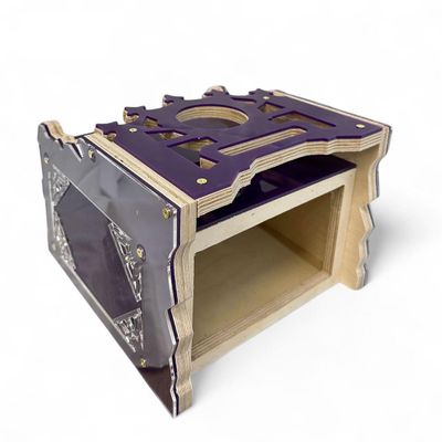 Radio Box for for 1,2,3,4,5,6,7,8, & 9 Equalizer and 1 Radio- Acrylic (Purple, 2EQ)