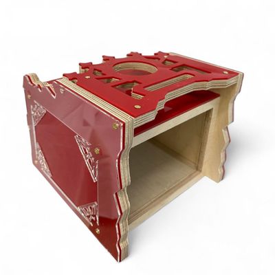 Radio Box for for 1,2,3,4,5,6,7,8, & 9 Equalizer and 1 Radio- Acrylic (RED, 3EQ)