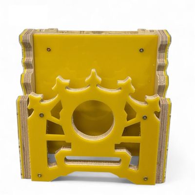 Radio Box for for 1,2,3,4,5,6,7,8, & 9 Equalizer and 1 Radio- Acrylic (Yellow, 4EQ)