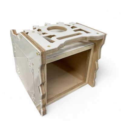 Radio Box for for 1,2,3,4,5,6,7,8, & 9 Equalizer and 1 Radio- Acrylic (White, 4EQ)