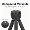 Mini Tripod Stand, Adjustable 3-13cm Desktop Mount Holder for Mobile Phone and Sports Camera - Durable Aluminum Alloy, Universal 1 / 4in Screw, Portable Design (Black) view 2