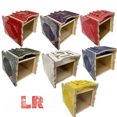 Radio Box for for 1,2,3,4,5,6,7,8, & 9 Equalizer and 1 Radio- Acrylic (RED, 2EQ)