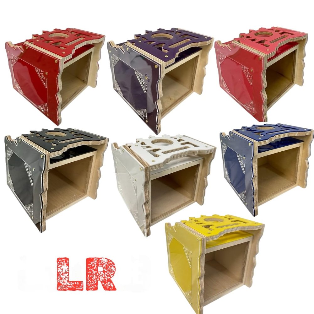 Radio Box for for 1,2,3,4,5,6,7,8, & 9 Equalizer and 1 Radio- Acrylic (RED, 2EQ)