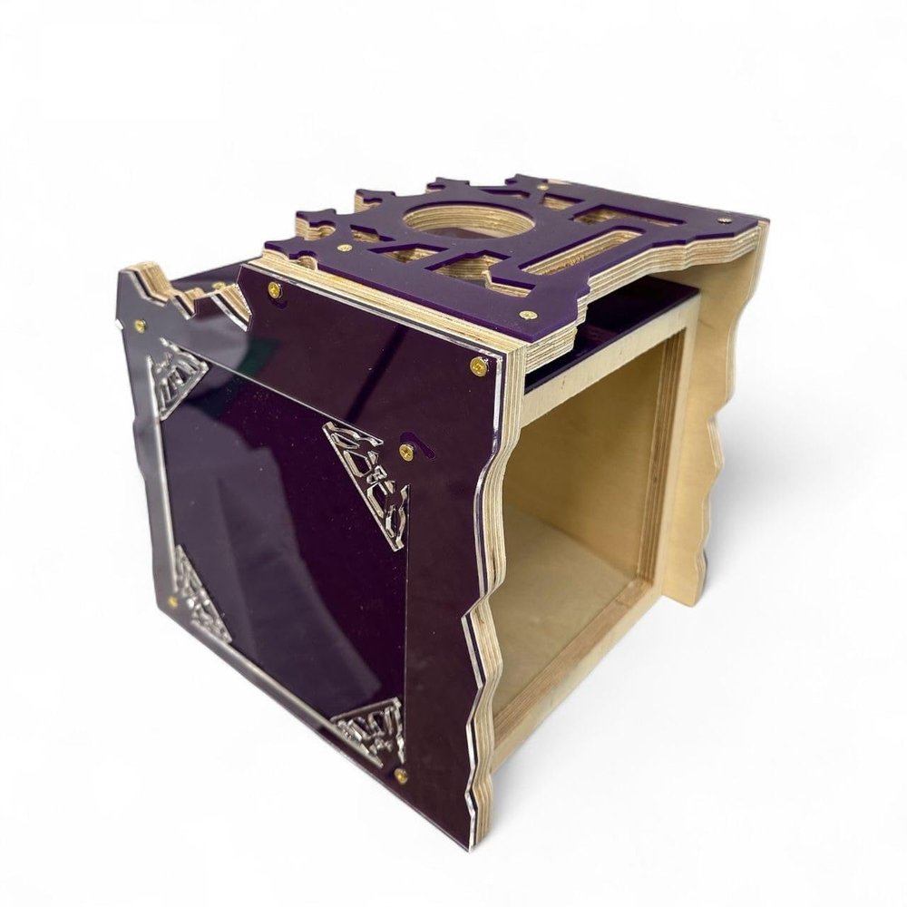 Radio Box for for 1,2,3,4,5,6,7,8, & 9 Equalizer and 1 Radio- Acrylic (Purple, 5EQ)