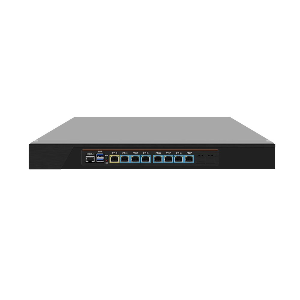 10GbE Firewall Hardware, VPN, 1U Rackmount, OPNsense, Network Appliance, I7 4610M, RJ68, 8 x I226-V 2.5GbE LAN, 2 x SFP+ 82599ES, 0 RAM, 0 Storage, Barebone No System