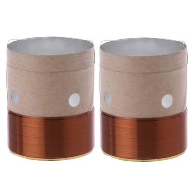 caralin Bass Voice Coil 25.5MM Bass Woofer Voice Coil Copper Wire Two-Layer White Aluminum Repair Part 2PCS