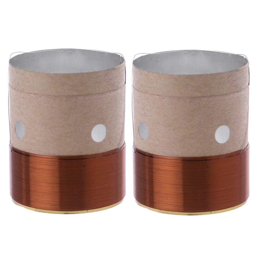 caralin Bass Voice Coil 25.5MM Bass Woofer Voice Coil Copper Wire Two-Layer White Aluminum Repair Part 2PCS